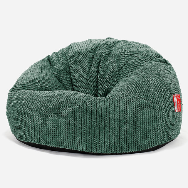 Pouf Poire Classique - Pompon Vert Mousse 01