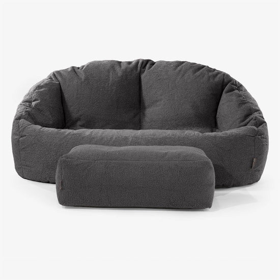 Pouf Canapé Bubble - Bouclé Anthracite 02