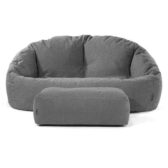 Pouf Canapé Bubble - Bouclé Gris 02