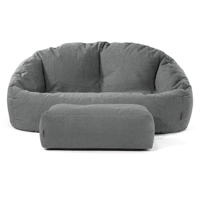 Pouf Canapé Bubble - Bouclé Gris 02