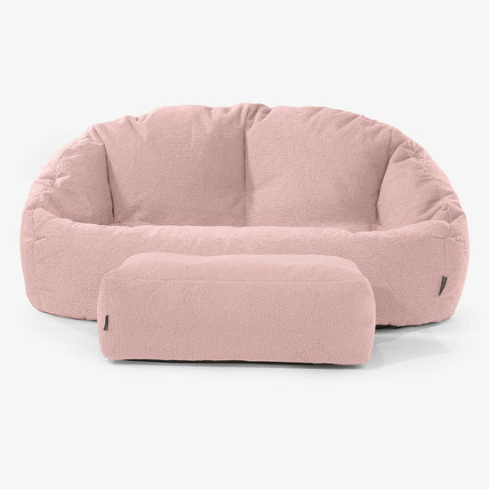 Pouf Canapé Bubble - Bouclé Rose 02