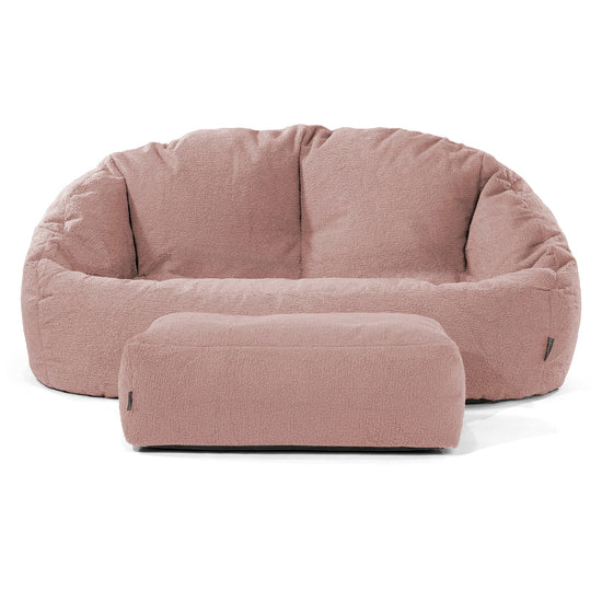 Pouf Canapé Bubble - Bouclé Rose 02