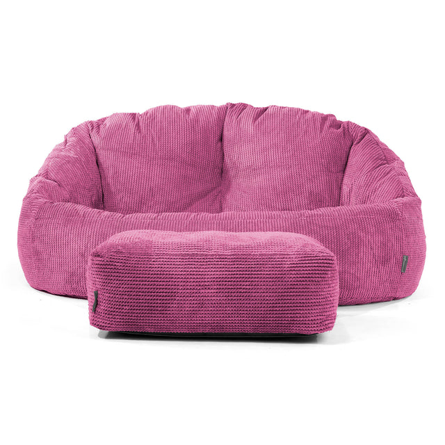 Pouf Canapé Bubble - Pompon Rose 02