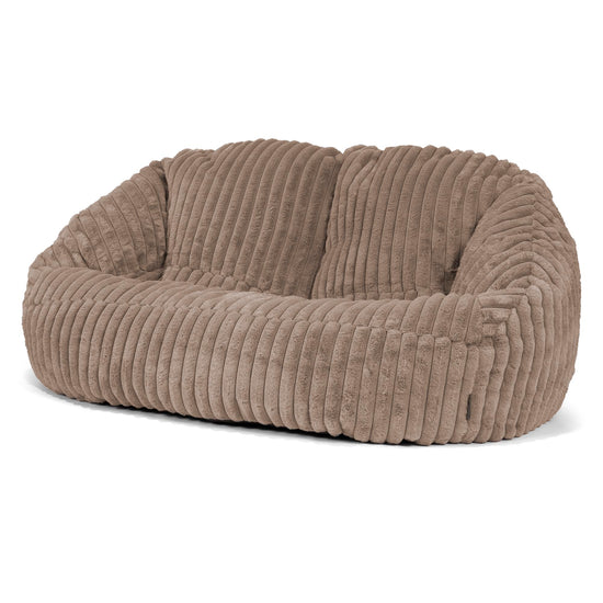 Pouf Canapé Bubble - Velours Côtelé Ultra Pelucheux Vison 04
