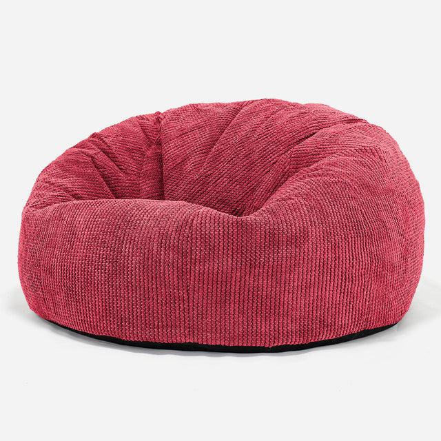 Pouf Canapé Classique - Pompon Rouge pastel 01
