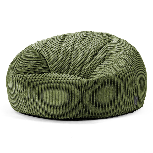 Pouf Canapé Classique - Côtelé Vert Forêt 01