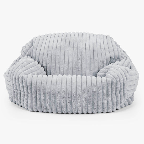 Pouf Canapé Sabine - Velours Côtelé Ultra Pelucheux Bleu Dragé 02