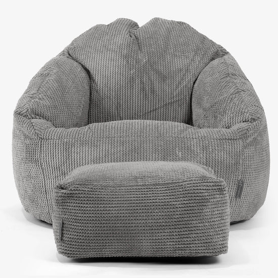 Pouf Chaise Bubble - Pompon Anthracite 02