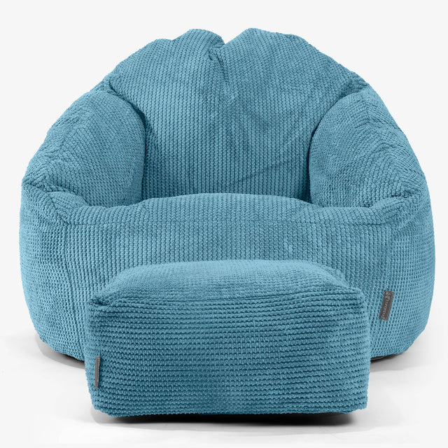 Pouf Chaise Bubble - Pompon Mer Égée 02