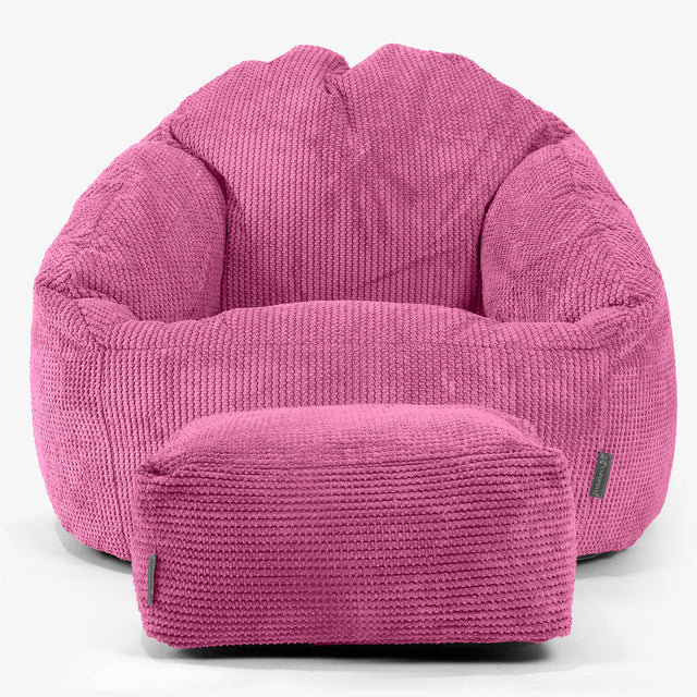 Pouf Chaise Bubble - Pompon Rose 02