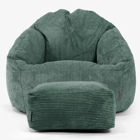 Pouf Chaise Bubble - Pompon Vert Mousse 02