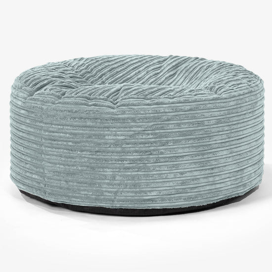 Pouf Design Rond - Côtelé Vert Menthe 01