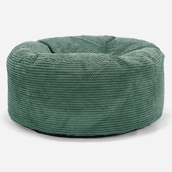 Pouf Design Rond - Pompon Vert Mousse 01