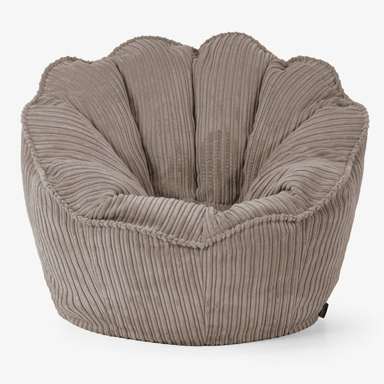 Pouf Fauteuil Natalia Sacco - Côtelé Grège 01
