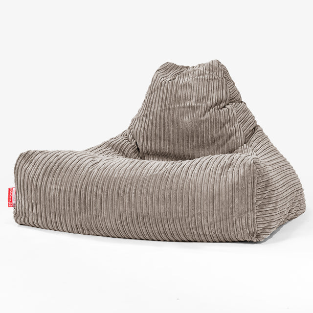 Pouf Fauteuil Relax - Côtelé Grège 01