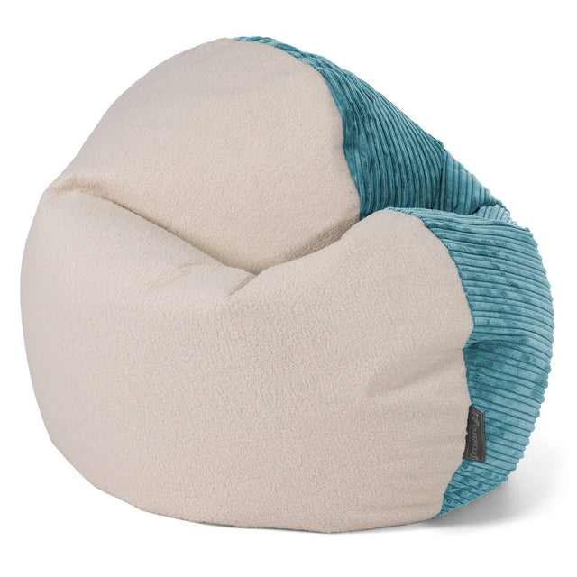 Pouf Flexiforme pour Adultes - Bouclé & Côtelé Mer Égée 01