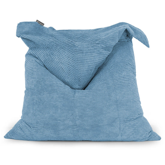Pouf Géant XXL - Pompon Bleu Ciel 01