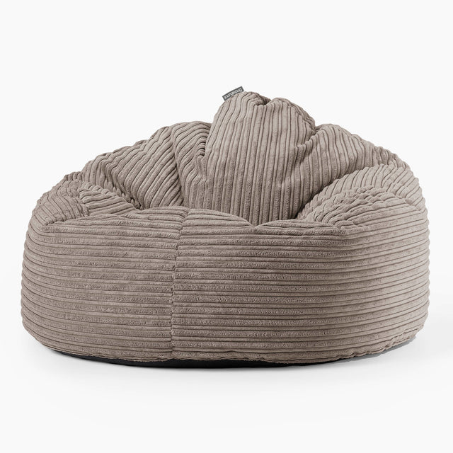Pouf Poire, Archi - Côtelé Grège 01