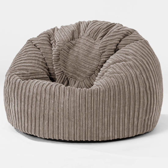 Pouf Poire Classique Enfant 1-5 ans - Côtelé Grège 01