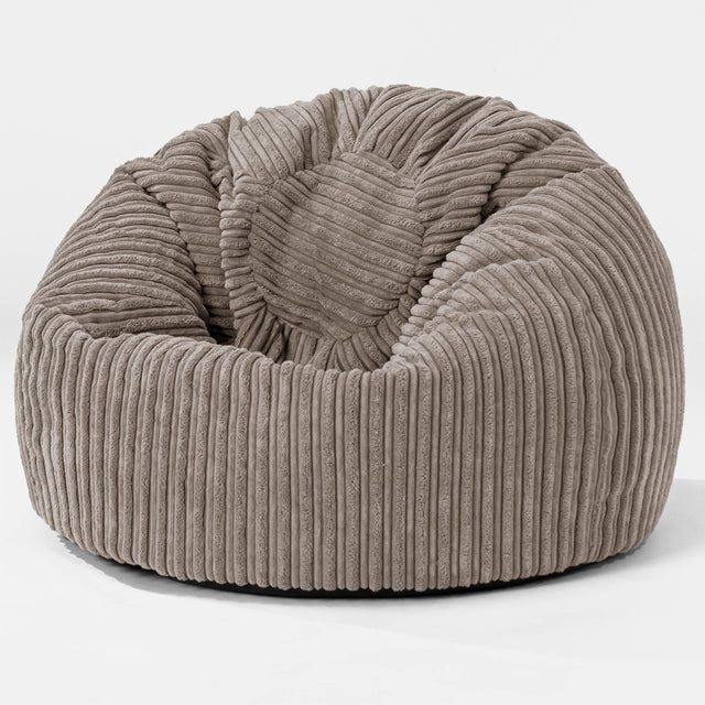 Pouf Poire Classique Enfant 1-5 ans - Côtelé Grège 01
