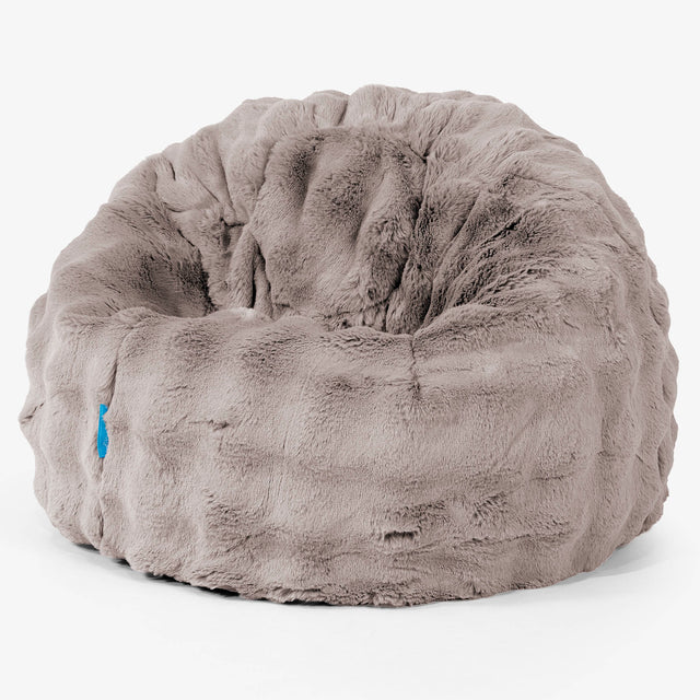 Pouf Poire Classique Enfant 1-5 ans - Fausse Fourrure à Bulles Vison 01