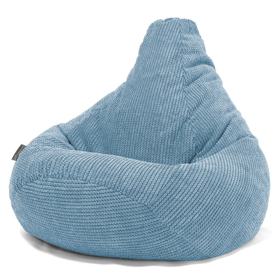 Pouf Poire Gamer - Pompon Bleu Ciel 02