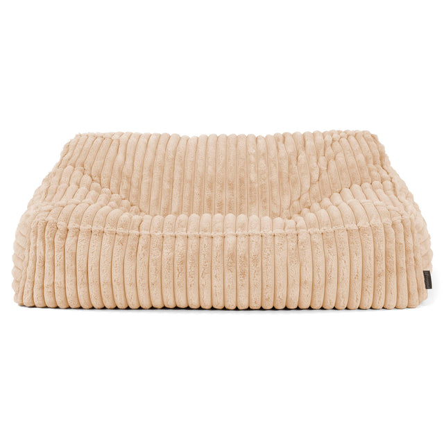 Le Canapé Pouf Doudou - Velours Côtelé Ultra Pelucheux Pêche 02