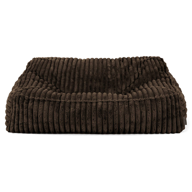 Le Canapé Pouf Doudou - Velours Côtelé Ultra Pelucheux Marron Meuse 02