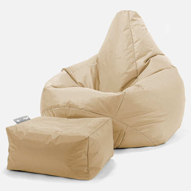 Pouf Poire Gamer - SmartCanvas™ Beige 01