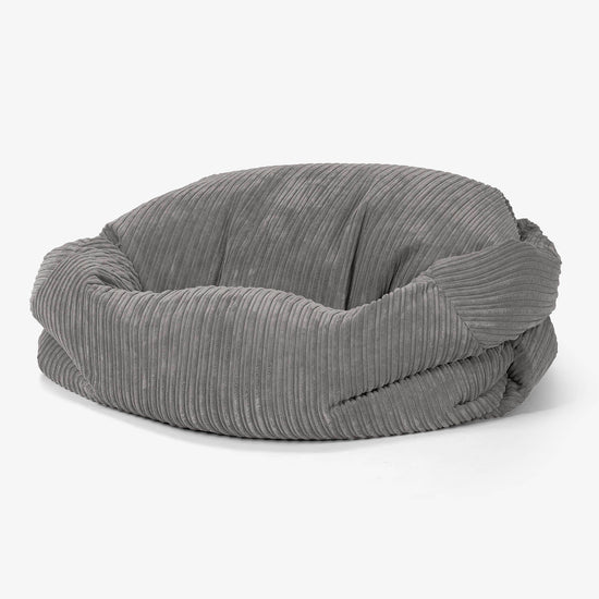 Pouf Canapé Sabine - Côtelé Anthracite 01