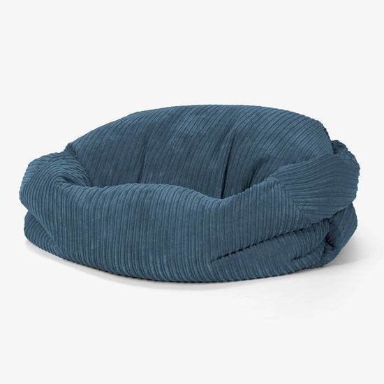 Pouf Canapé Sabine - Côtelé Bleu Marine 01