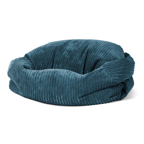 Pouf Canapé Sabine - Côtelé Bleu Marine 01
