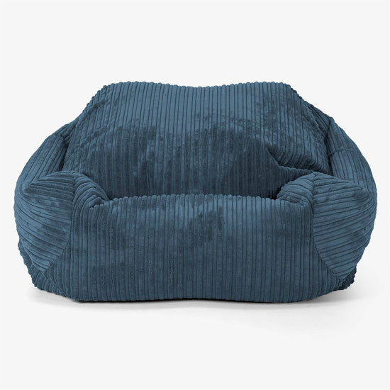 Pouf Fauteuil Sabine - Côtelé Bleu Marine 02