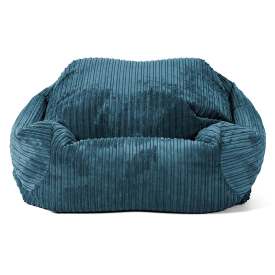 Pouf Fauteuil Sabine - Côtelé Bleu Marine 02
