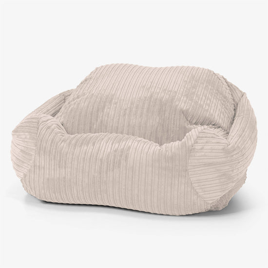 Pouf Fauteuil Sabine - Côtelé Ivoire 01
