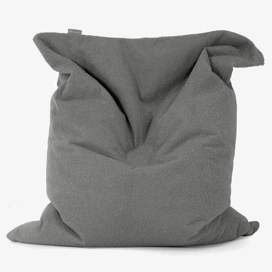 Pouf Géant XXL - Bouclé Gris 01
