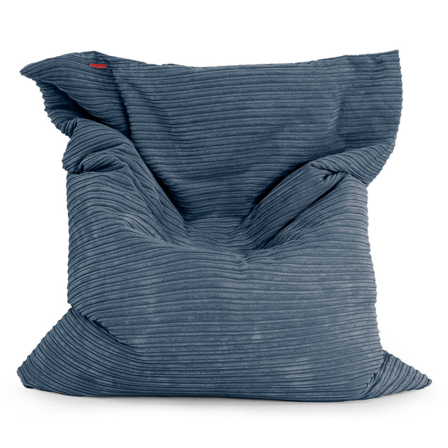 Pouf Géant XXL - Côtelé Bleu Marine 01