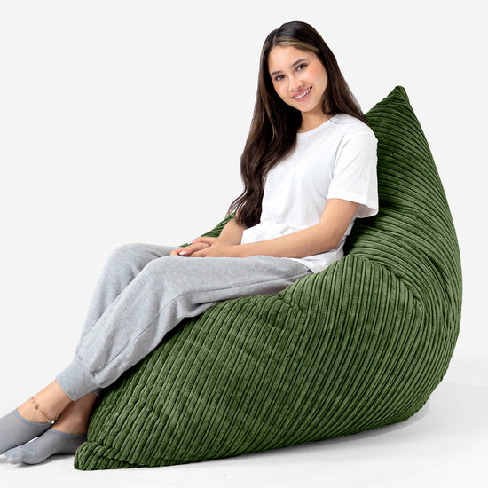 Pouf Géant XXL - Côtelé Vert Forêt 03
