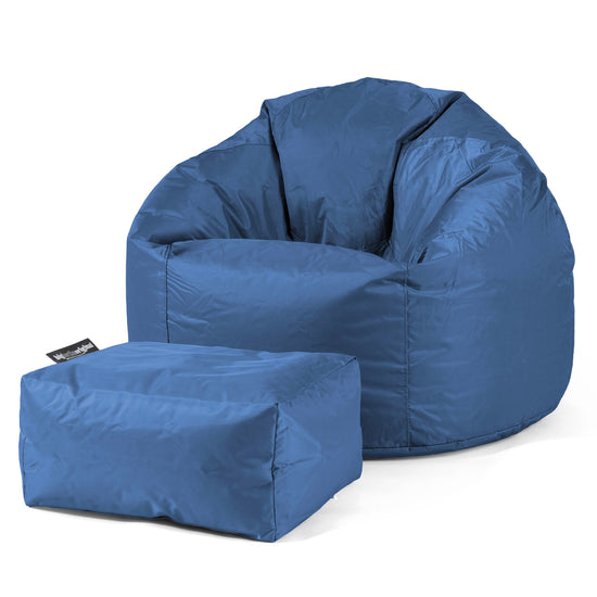 Pouf Poire Classique - SmartCanvas™ Bleu Marine 02