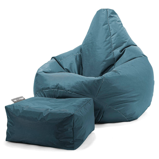 Pouf Poire Gamer - SmartCanvas™ Mer égée 01