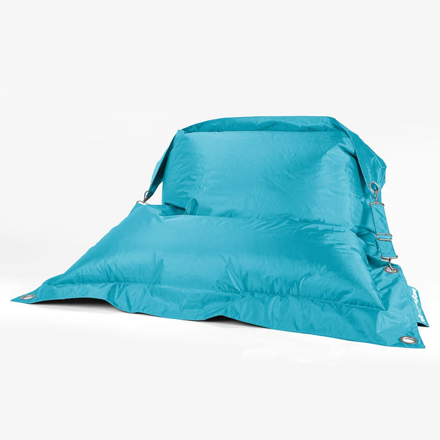 Pouf Géant XXL Original 'Braced' - SmartCanvas™ Aqua 01