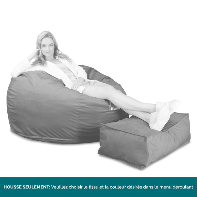 CloudSac 510 XL Grand Pouf à Mémoire de Forme HOUSSE SEULE - Remplacement / Pièces détachées 01