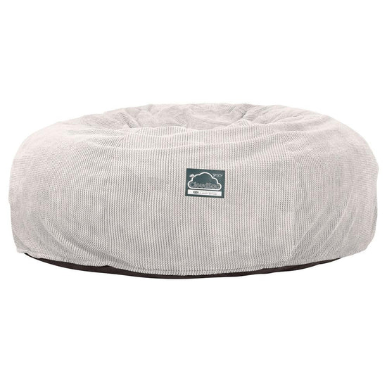 Lounge Pug, CloudSac 3000 XXL, Grand Canapé Pouf à Mémoire de Forme, Gros Pouf Sofa, Pompon Crème