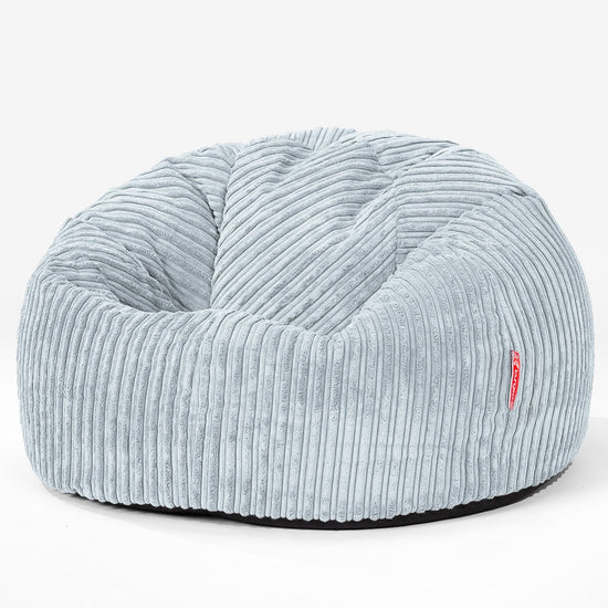 CloudSac 200 Pouf Géant Enfant à Mémoire de Forme 2-12 ans - Côtelé Bébé Bleu 01