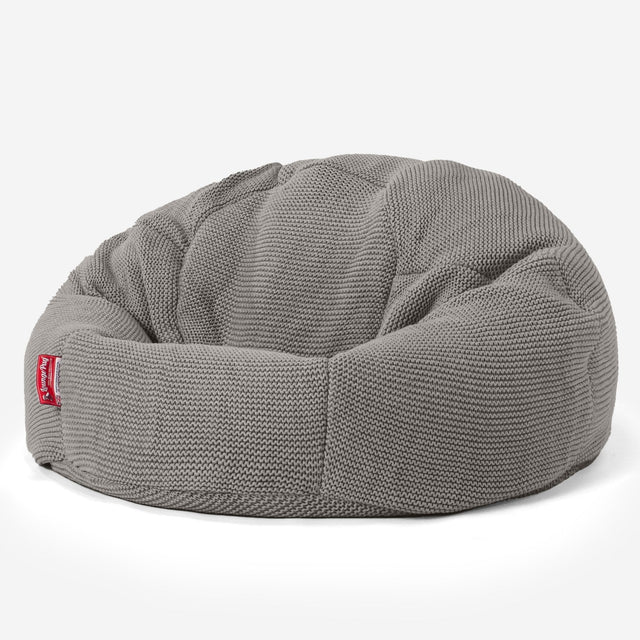 LOUNGE PUG - Ellos Tricoté - Pouf Poire Classique - Gris
