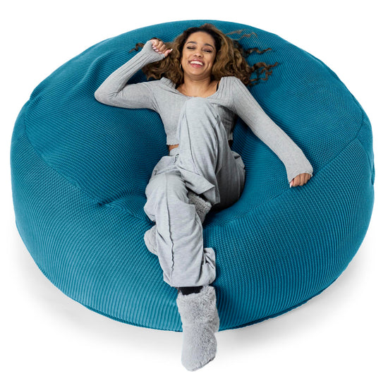 LOUNGE PUG - Ellos Tricoté - Canapé Pouf Géant 'Grande Mammouth' - Pouf Canapé - Gros Pouf - Mer égée
