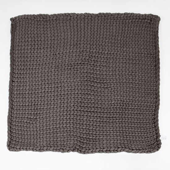 Lounge Pug - Couverture lestée pour Adulte - lourde - apaisante contre l'anxiété - Tricot épais Gris - 5 KG 135 x 150 cm