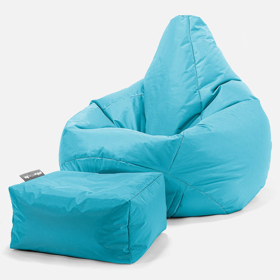 Pouf Poire Gamer - SmartCanvas™ Aqua 01