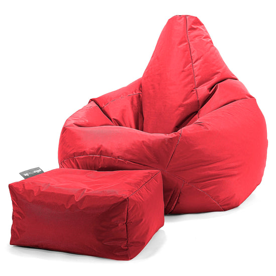 Pouf Poire Gamer - SmartCanvas™ Rouge 02