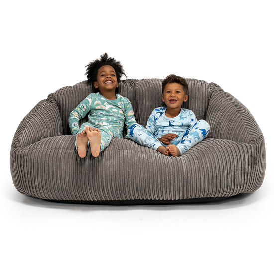 Canapé Géant Bubble pour Enfants 3-14 ans - Côtelé Anthracite 01